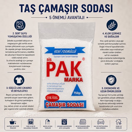2 * 2 Taş ve Toz çamaşır Sodası