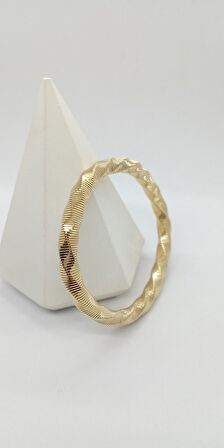 Gold Renk Sarmal Esnek Bileklik