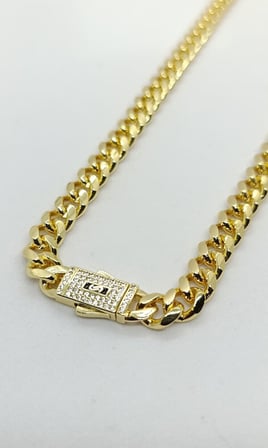 Noir Kilit Detaylı Gold Zincir Kolye (60 cm)