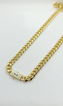 Noir Kilit Detaylı Gold Zincir Kolye (60 cm)