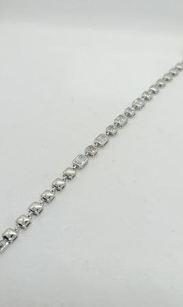 Elara Baget Taş Detaylı Silver Bileklik (17+1 cm)
