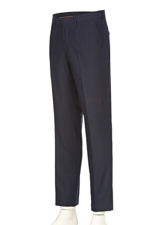 Lacivert Gabardin Yan Cepli Comfort Fit Rahat Kesim Basic Pantolon 1003190005