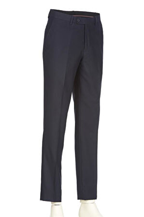 Lacivert Gabardin Yan Cepli Comfort Fit Rahat Kesim Basic Pantolon 1003190005