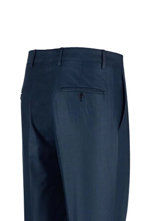 Lacivert Gabardin Yan Cepli Comfort Fit Rahat Kesim Basic Pantolon 1003200005