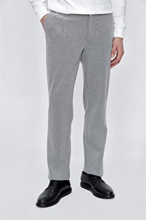 Örme Slim Fit Dar Kesim Klasik Pantolon 1003220157 Koyu Lacivert