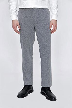 Örme Slim Fit Dar Kesim Klasik Pantolon 1003220159 Koyu Lacivert