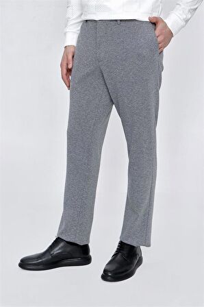 Örme Slim Fit Dar Kesim Klasik Pantolon 1003220159 Koyu Lacivert