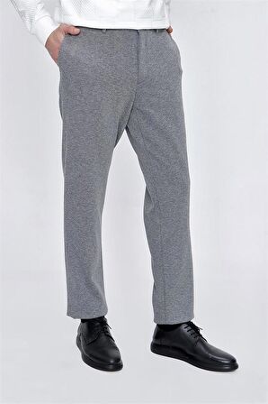 Örme Slim Fit Dar Kesim Klasik Pantolon 1003220159 Koyu Lacivert
