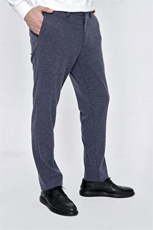 Örme Slim Fit Dar Kesim Klasik Pantolon 1003220163 Koyu Lacivert