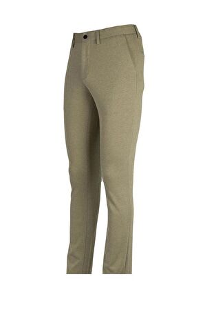 Örme Slim Fit Dar Kesim Klasik Pantolon 1003220163 Açık Bej