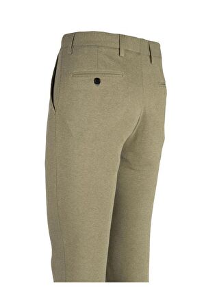 Örme Slim Fit Dar Kesim Klasik Pantolon 1003220163 Açık Bej