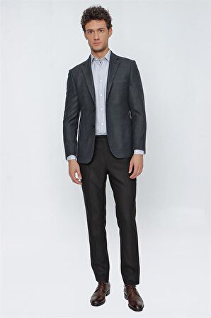 Koyu Kahverengi Slim Fit Dar Kesim Klasik Pantolon 1003225167