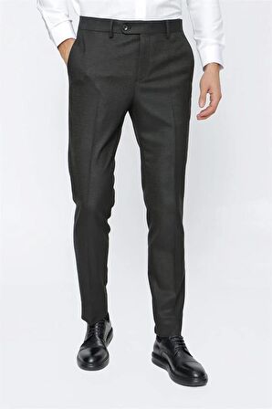 Koyu Haki Slim Fit Dar Kesim Klasik Pantolon 1003225167