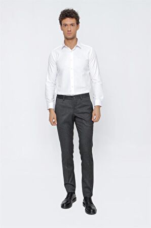 Likralı Slim Fit Dar Kesim Klasik Pantolon 1003225168 Siyah