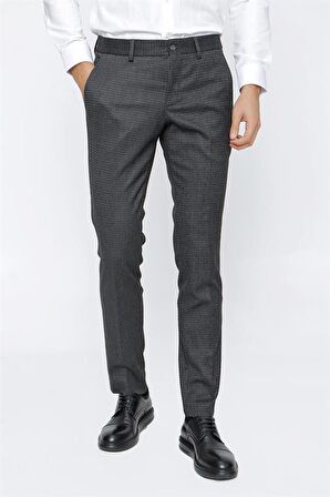 Likralı Slim Fit Dar Kesim Klasik Pantolon 1003225168 Siyah