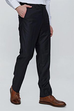 Gabardin Yan Cepli Comfort Fit Rahat Kesim Basic Pantolon 1003230005 Lacivert