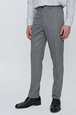 Yan Cep Slim Fit Dar Kesim Klasik Pantolon 1003230151 Füme