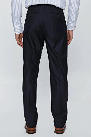 Lacivert Gabardin Yan Cepli Comfort Fit Rahat Kesim Basic Pantolon 1003235005