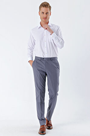 Füme Yan Cepli Comfort Fit Rahat Kesim Klasik Pantolon 1003235150