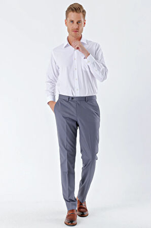 Füme Yan Cepli Comfort Fit Rahat Kesim Klasik Pantolon 1003235150