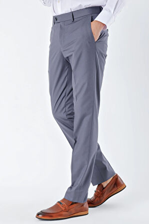 Füme Yan Cepli Comfort Fit Rahat Kesim Klasik Pantolon 1003235150