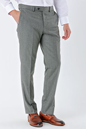 Haki Yan Cepli Comfort Fit Rahat Kesim Klasik Pantolon 1003235152