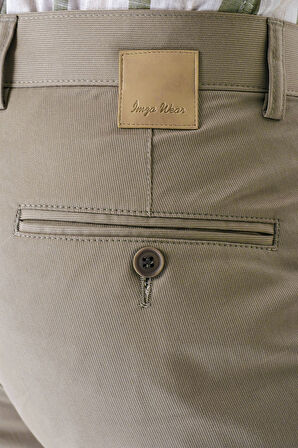 Koyu Camel Gabardin Pamuklu Yan Cepli Comfort Fit Rahat Kesim Casual Pantolon 1003240113