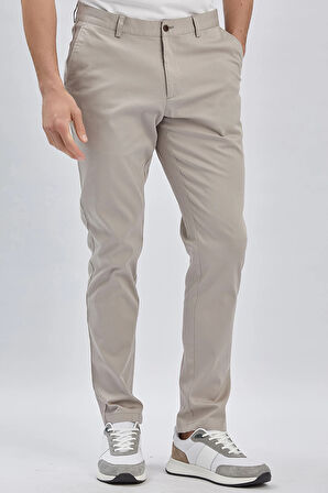 Toprak Desenli Pamuklu Likralı Yan Cepli Comfort Fit Rahat Kesim Casual Pantolon 1003240160