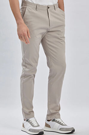 Toprak Desenli Pamuklu Likralı Yan Cepli Comfort Fit Rahat Kesim Casual Pantolon 1003240160