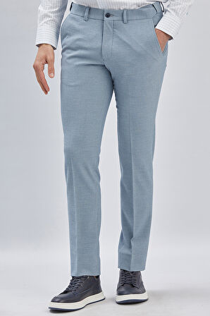 Mavi Düz Gofreli Esnek Yan Cep Slim Fit Casual Pantolon 1003240162