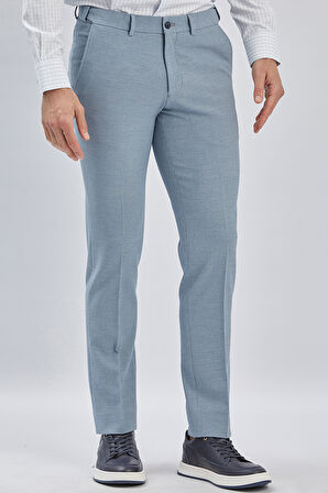 Mavi Düz Gofreli Esnek Yan Cep Slim Fit Casual Pantolon 1003240162