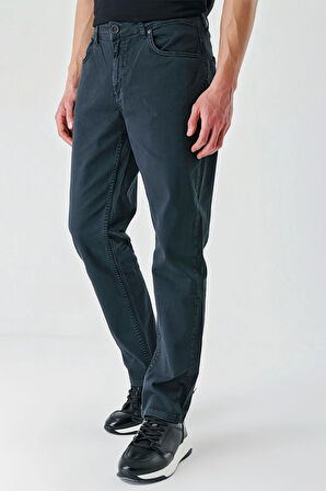 Koyu Antrasit Gabardin Pamuklu 5 Cep Slim Fit Dar Kesim Casual Pantolon 1003240318