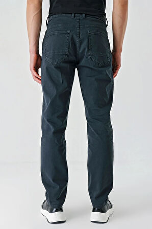 Koyu Antrasit Gabardin Pamuklu 5 Cep Slim Fit Dar Kesim Casual Pantolon 1003240318