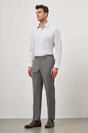 Koyu Füme Düz Bez Ayağı Slim Fit Classic Pantolon 1003245152