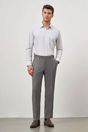 Koyu Füme Düz Bez Ayağı Slim Fit Classic Pantolon 1003245152