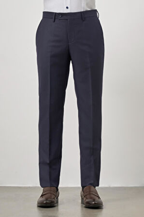 Lacivert Düz Bez Ayağı Slim Fit Classic Pantolon 1003245152