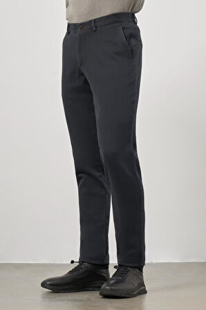 Siyah Düz Gabardin Comfort Fit Casual Pantolon 1003245153