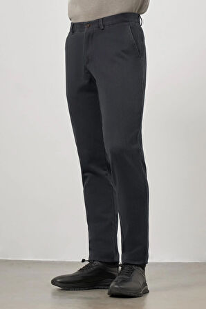 Siyah Düz Gabardin Comfort Fit Büyük Beden Casual Pantolon 1003245154