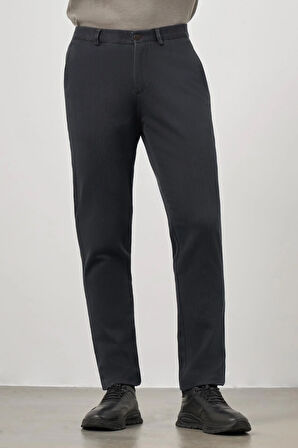 Siyah Düz Gabardin Comfort Fit Büyük Beden Casual Pantolon 1003245154