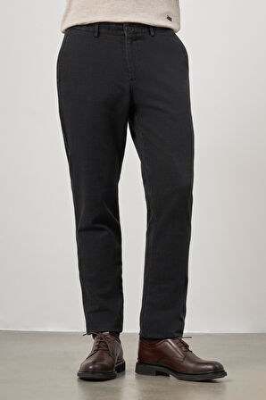 Koyu Antrasit Düz Gabardin Comfort Fit Casual Pantolon 1003245155