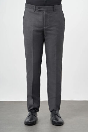 Füme Düz Gabardin Comfort Fit Classic Pantolon 1003245157