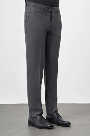 Füme Düz Gabardin Comfort Fit Classic Pantolon 1003245157