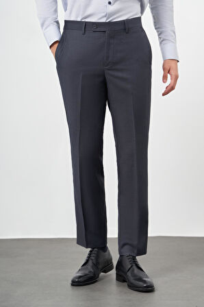 Lacivert Düz Gabardin Comfort Fit Classic Pantolon 1003245157