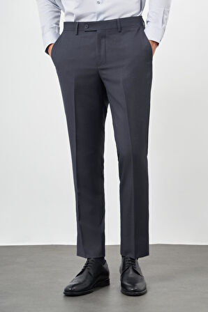 Lacivert Düz Gabardin Comfort Fit Classic Pantolon 1003245157