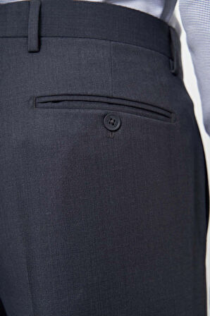 Lacivert Düz Gabardin Comfort Fit Classic Pantolon 1003245157