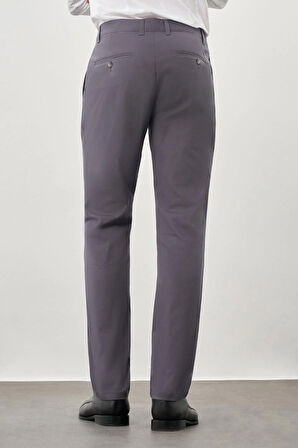 Füme Kendinden Desenli Bez Ayağı Pamuklu Yan Cep Slim Fit Casual Pantolon 1003245168