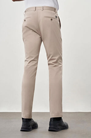 Toprak Kendinden Desenli Bez Ayağı Pamuklu Yan Cep Slim Fit Casual Pantolon 1003245168