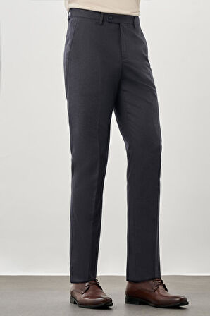 Lacivert Düz Bez Ayağı Esnek Yan Cep Slim Fit Classic Pantolon 1003245207_209