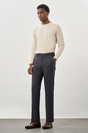 Lacivert Düz Bez Ayağı Esnek Yan Cep Slim Fit Classic Pantolon 1003245207_209