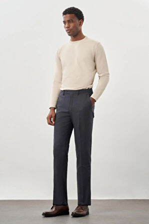 Lacivert Düz Bez Ayağı Esnek Yan Cep Slim Fit Classic Pantolon 1003245207_209